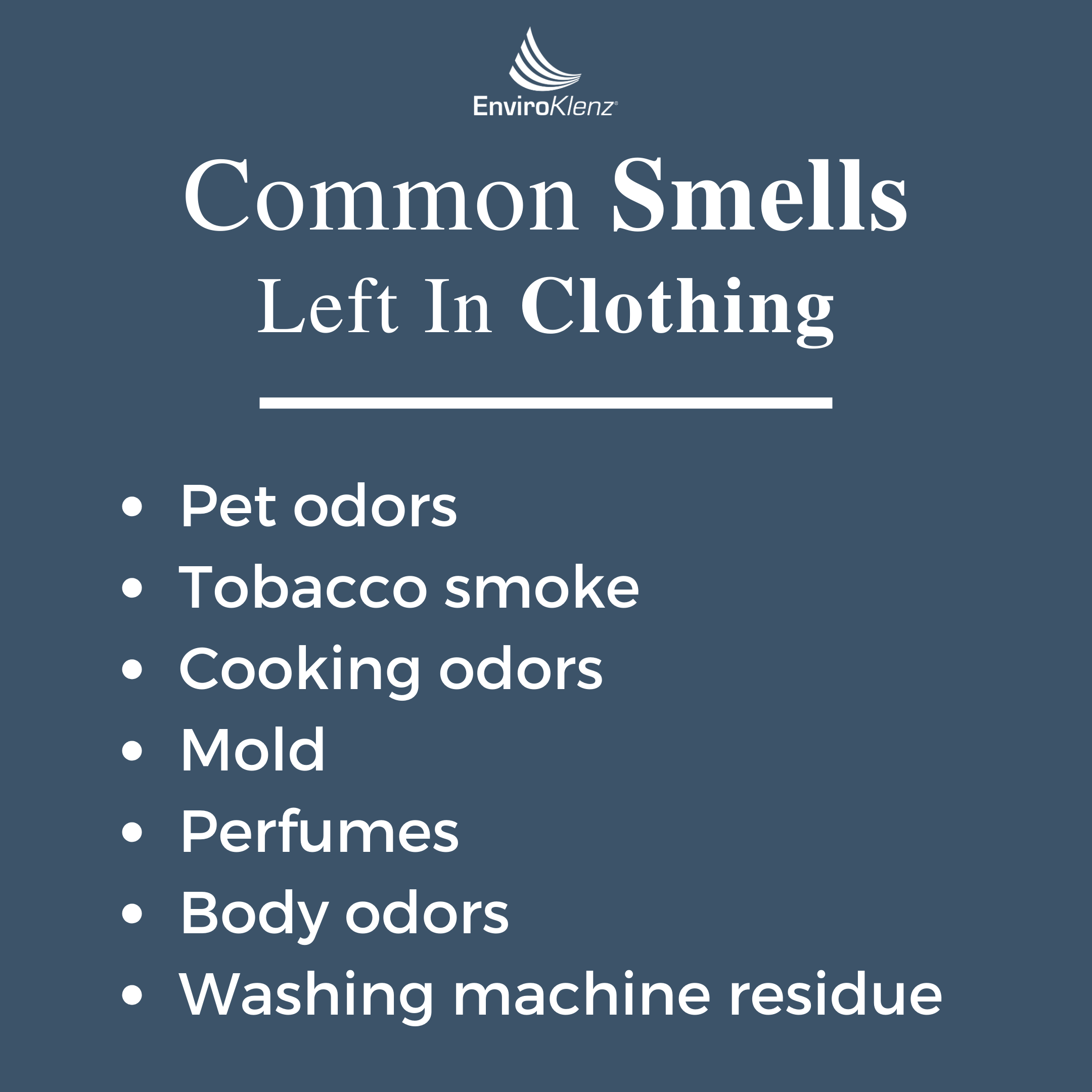 common smells left in clothing