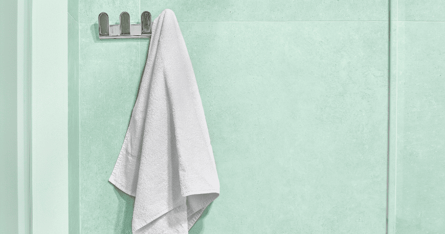 Hang towels to dry immediately after use, avoid stacking them and keep them off the floor if you plan to use them more than once. Spread them as much as possible so there is free circulation of air and no damp pockets.  