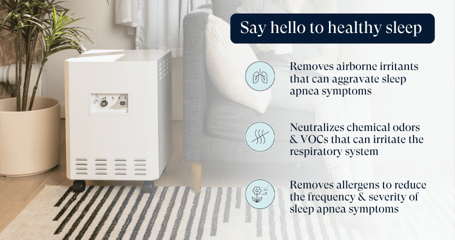 To protect yourself against respiratory issues that can disrupt your sleep and potentially lead to conditions like sleep apnea, consider the effectiveness of a HEPA air purifier, such as the EnviroKlenz Air System Plus.